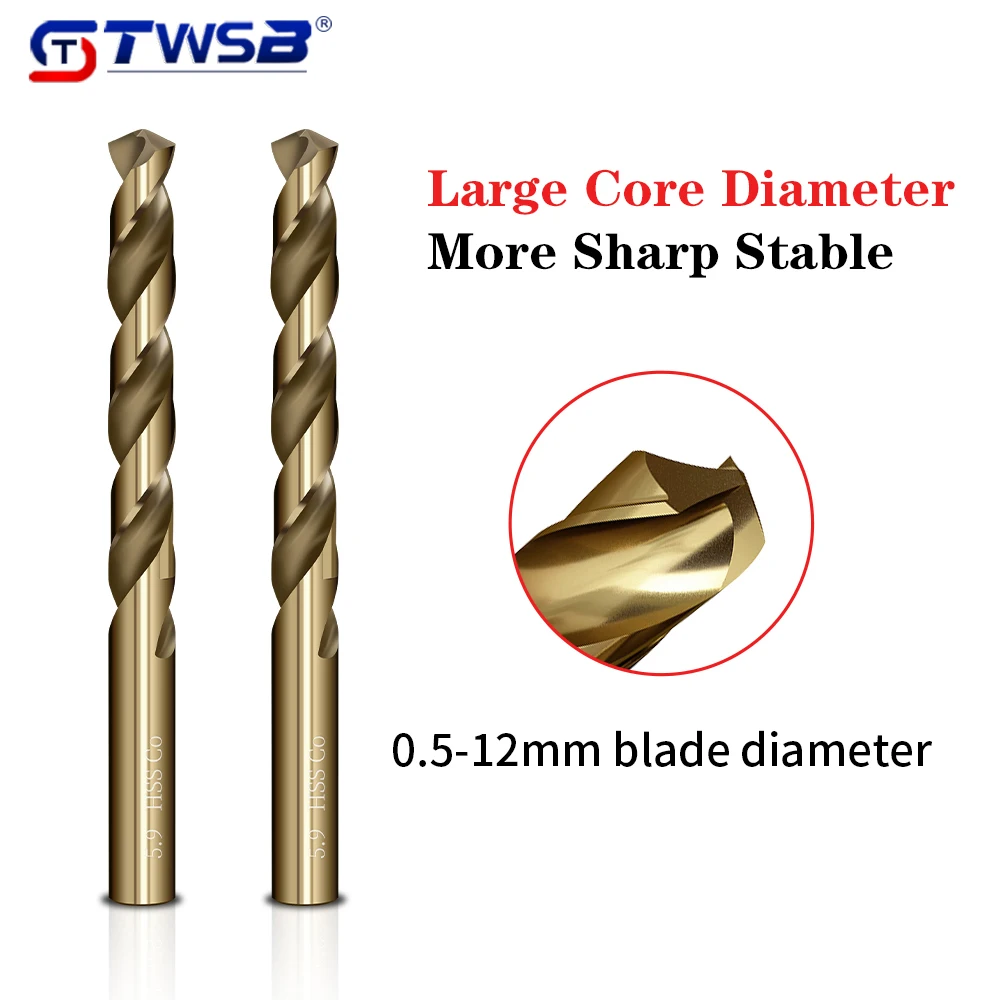 

M35 Полностью наземные спиральные сверла из вольфрамовой стали высокой твердости, 10 шт. для ручной дрели из нержавеющей стали