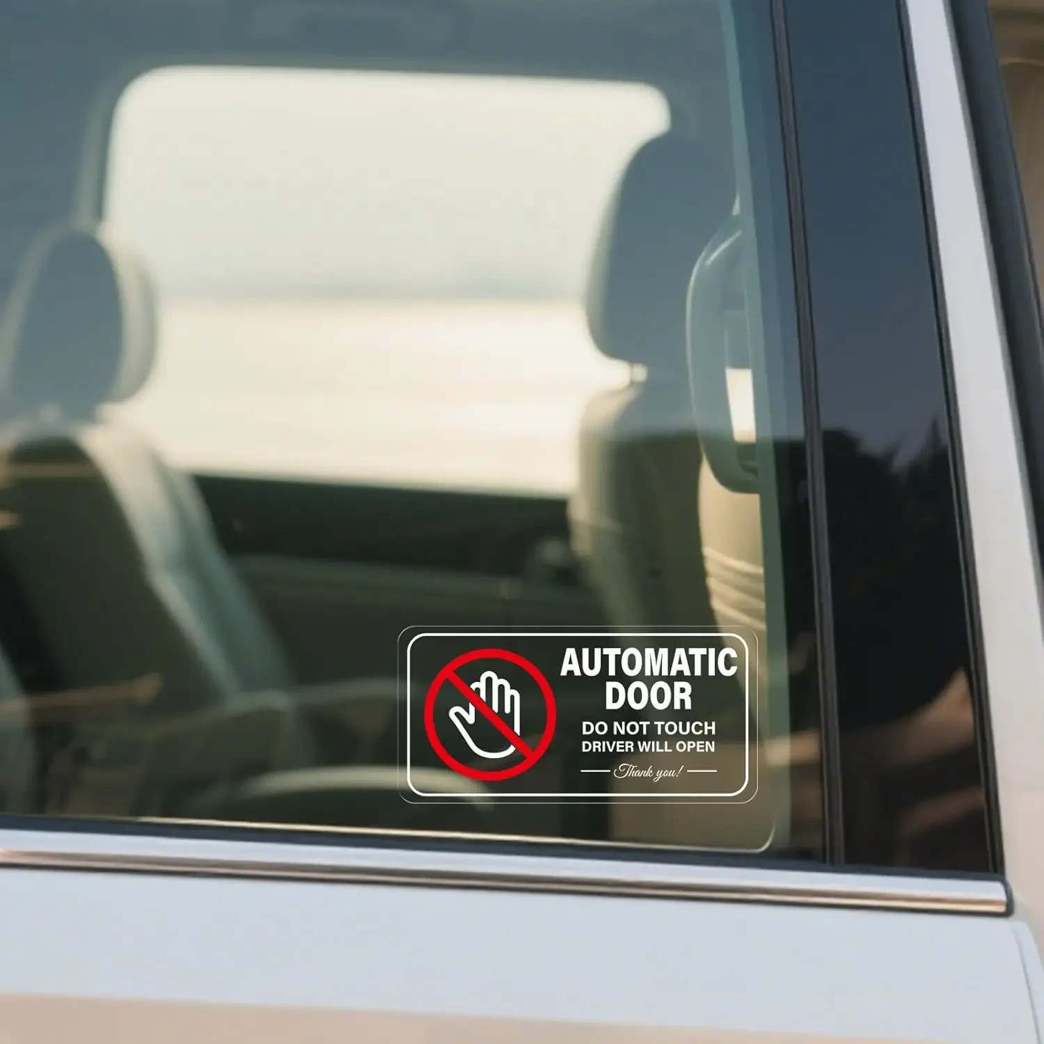 Auto Door Do Not Touch Sign Decals Removable Self-adhesive Vinyl Taxi Vehicle Window Stickers view 4