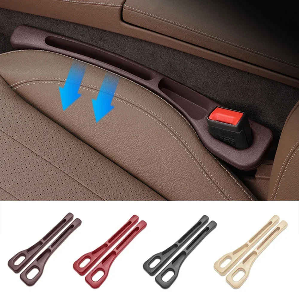 1 Pair Car Seat Gap Filler Organizer Pu Waterproof Car Seat Gap Plug Strip with 2 Grooves for MG HS EHS 2018 2019 2020 2021 2022