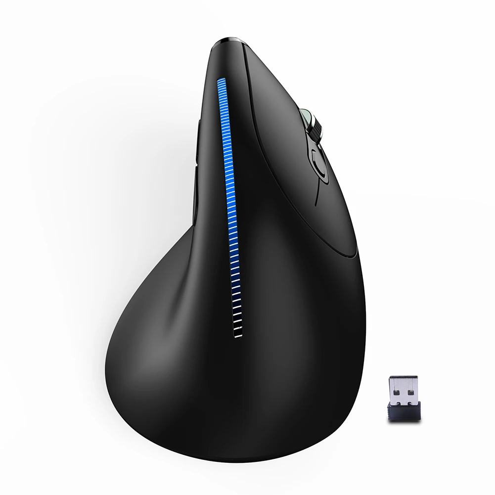 

ZELOTES Optical 2.4G Mouse 6 Buttons F-36A Optical Vertical Mouse 2400 DPI Adjustable for Computer Laptop Desktop