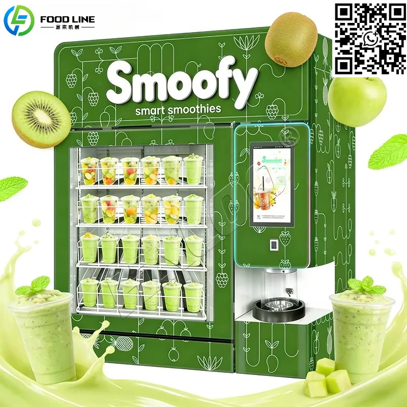 Customized New Design Wholesale  Ice Cream Vending  Machine Sweet Automated Natural Fresh Fruit Smoothie Vending Machine