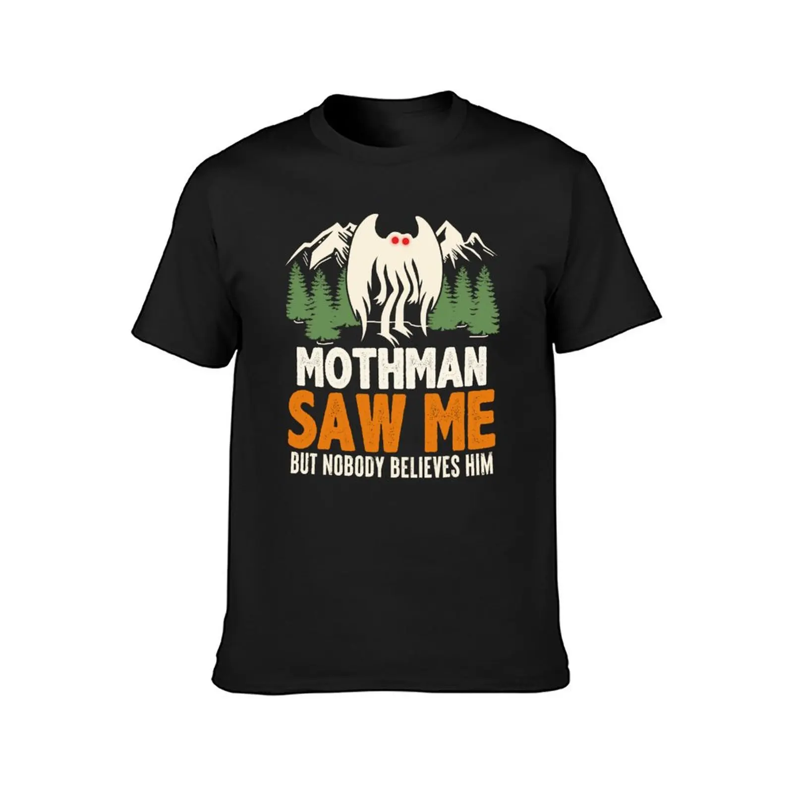 Mothman Saw Me But Nobody Believes Him Vintage Mothman Cryptid T-Shirt new edition quick-drying Short sleeve tee men