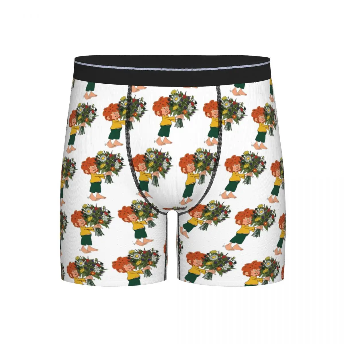 

Long Boxer Underpants Shorts Pumuckl Halt Blumen Panties Male Ventilate Underwear for Homme Man Boyfriend Gift