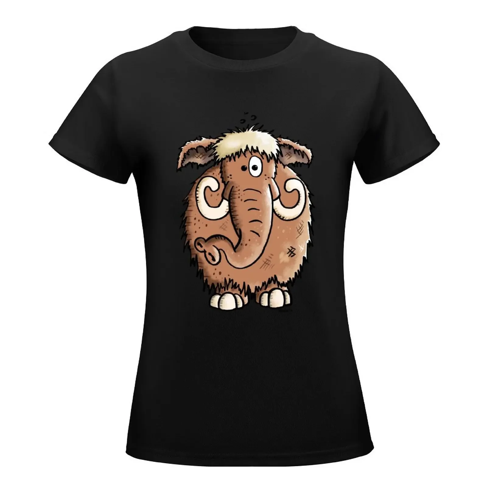 Furry Mammoth - Animal - Comic - Funny Gift T-Shirt funny cute tops tees t shirts for Women graphic