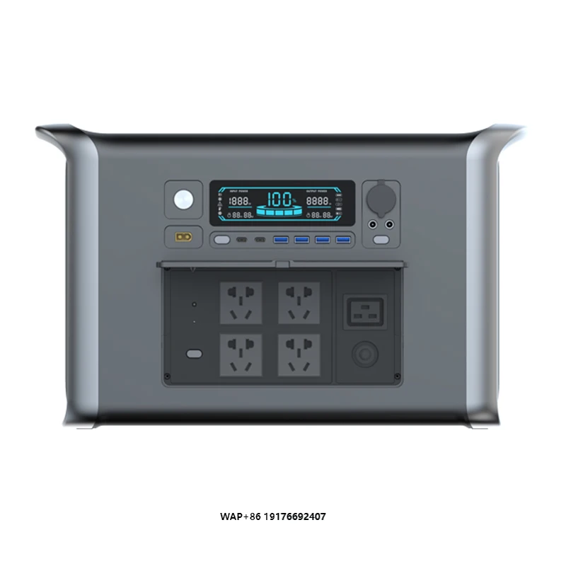 Outdoor Portable Power Station 2600WH Lithium Battery Emergency Backup Solar Generator Rechargeable Solar Panel Car Power Source