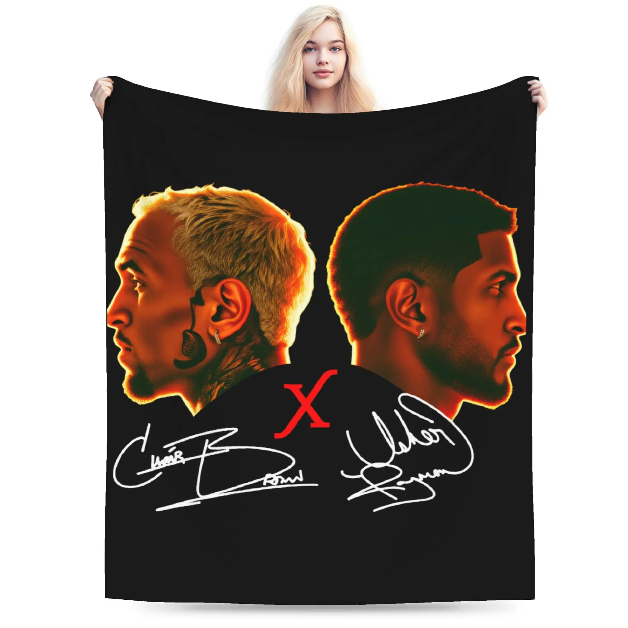 Chris Brown And Usher The Rb Tour Super Soft Blanket  Raymond And Brown Students Throws Couch Chair Flannel Bedspread Sofa Bed