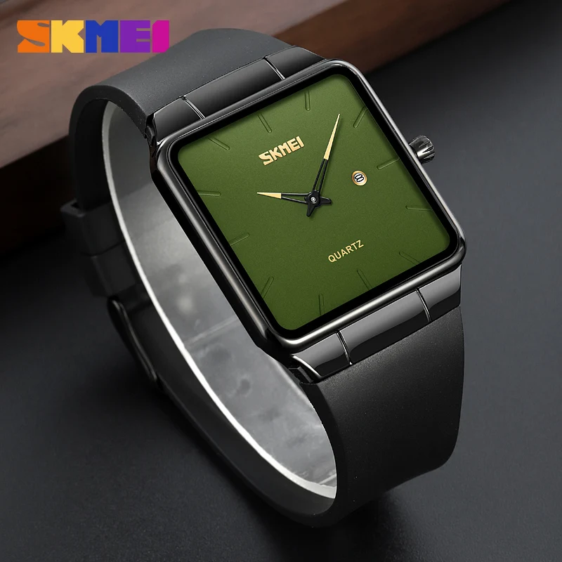 Dropship Fashion Simple Design Men Watches SKMEI Top Brand Luxury Quartz Watches Men Silicone Strap Relogio Masculino