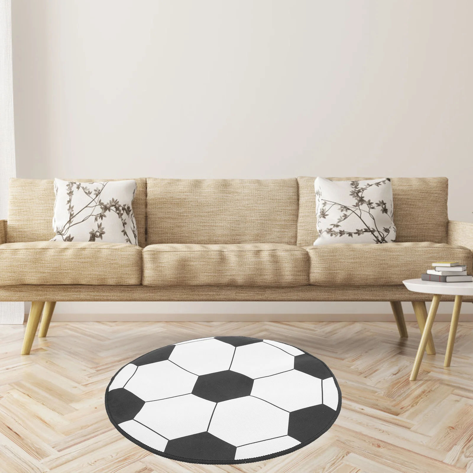 Sheepskin Rug Football Computer Chair Mat Pattern Desk Ground Floor Carpet Pad Rugs Office