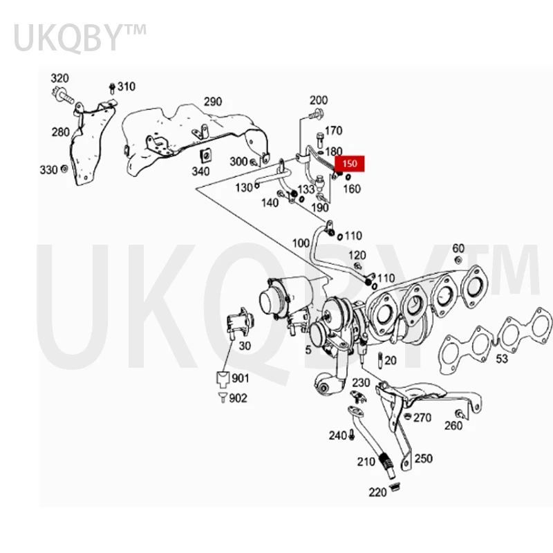 A2710900477 Oil supply pipe Me rc ed es Be nz F172 F204 F207 SL K 250