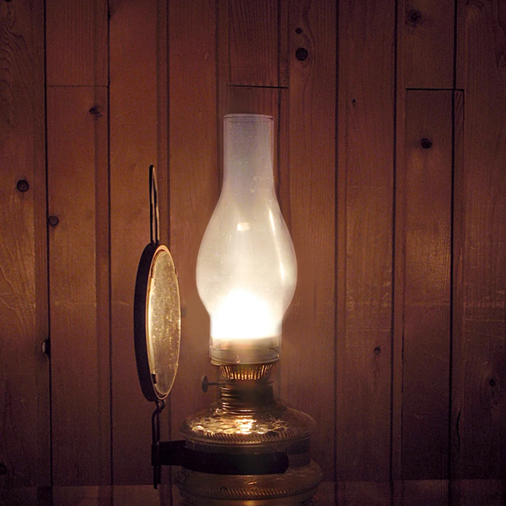 

2Pcs Clear Lamp Shade Simple Design Easy Install Glass Oil Lamp Cover Windproof High Reliability Accessory