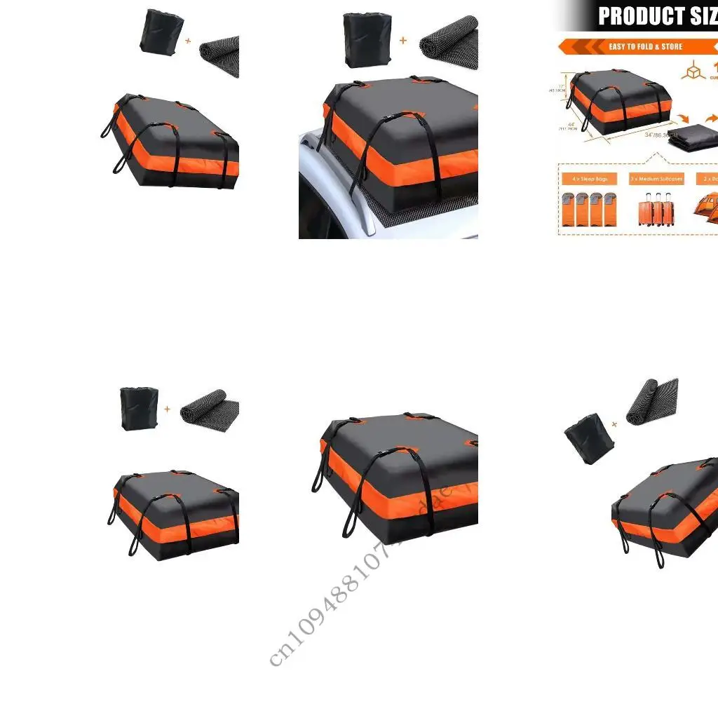 Large Capacity Roof Rack Storage Bag With Antislip Mat 420D Oxford Car Rooftop Cargo Carriers Bag For SUVs 
