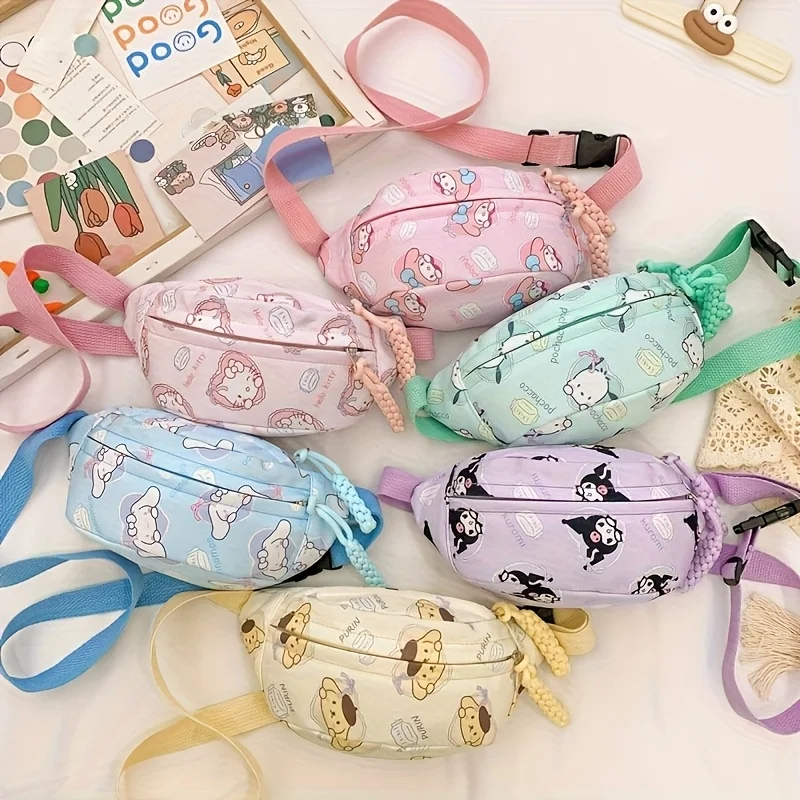 

Sanrio Women's Messenger Bag Lightweight Suitable for Commuting Mobile Phone Bag Travel Portable Messenger Bag