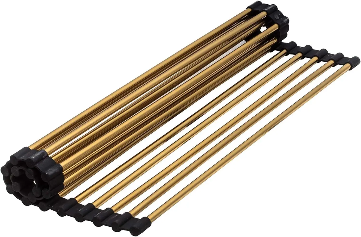 

Складная сушилка для посуды из золотистой нержавеющей стали, 17 дюймов, многофункциональный кухонный органайзер