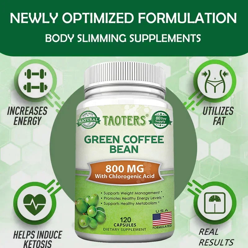 Weight Loss Capsules for Men and Women, Improve Immunity, Burn Belly Fat, Detox, Green Coffee Bean Extract