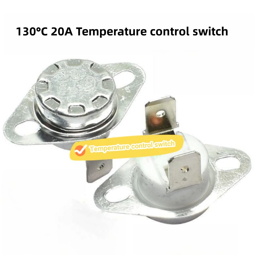 250V20A 130°C NC(Normal Close) Electric Heating Insulation Bucket/Plate Temperature Control Switch Anti-dry Burning Tea Boiling