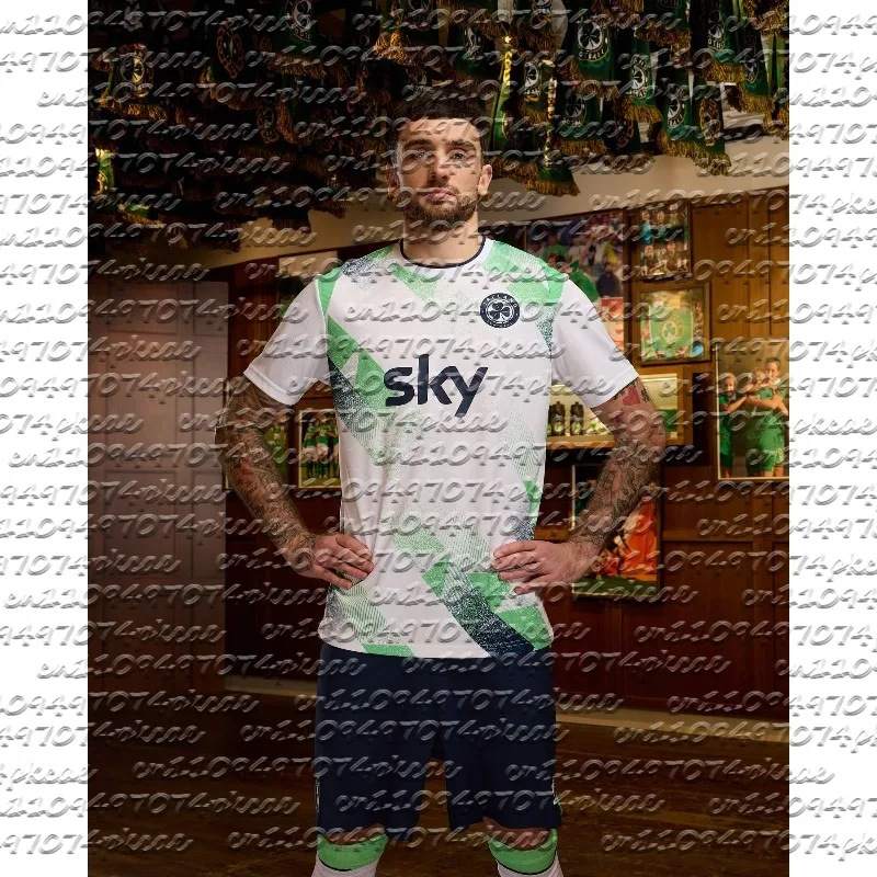 

Новая футбольная футболка Ирландии 2026 года, унисекс, летняя, дышащая, быстросохнущая, семейная спортивная футболка, модная уличная одежда, топ в стиле Y2K