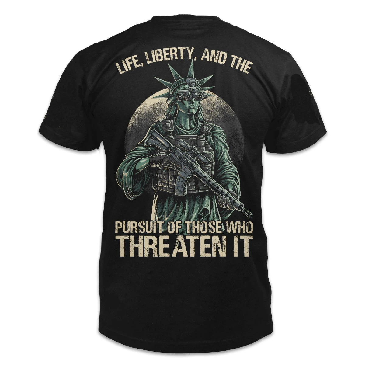 Unique Statue of Liberty Tactical Warrior T-Shirt. Summer Cotton Short Sleeve O-Neck Mens T Shirt New S-3XL