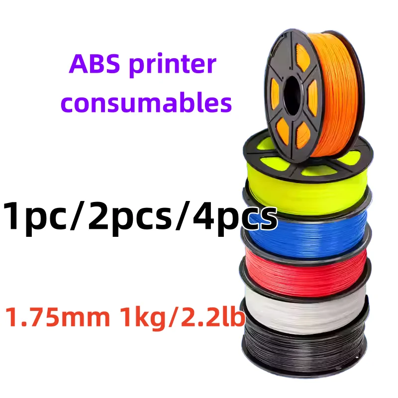 1pc/2pcs/4pcs 3D Printer Filament ABS 1.75mm 1kg/2.2lb ABS plastic Consumables Material for 3D Printer and 3D Pen ABS Filament