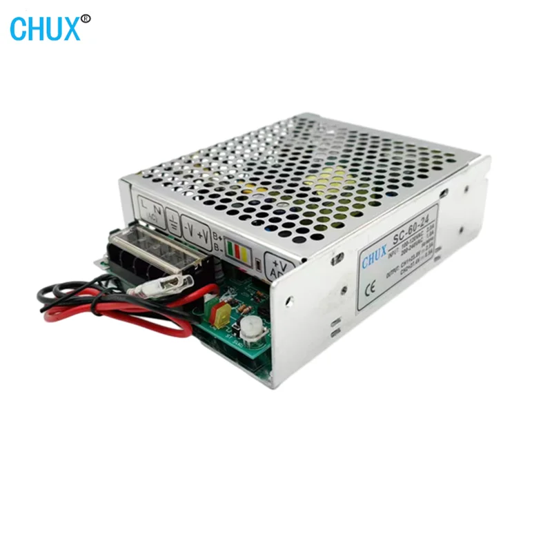 CHUX SC60W DC 24V 2.5A 60W UPS Charge Function Monitor Switching Power Supply Universal AC Battery Charger SMPS