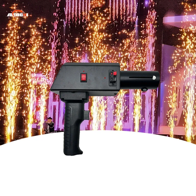 New Style Wholesale Price Black Cold Fountain  Wedding Machine Plastic Cold Pyro Firing Machine Cold Pyro Firing Gun