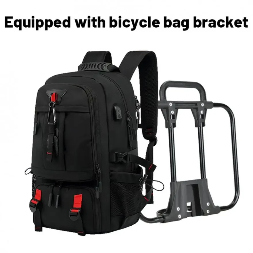 Big Oxford Laptop Bag Outdoor Sports Trekking Backpacks With Shoe Packet For Brompton Dahon Bicycle Usb Charging Travel Backpack