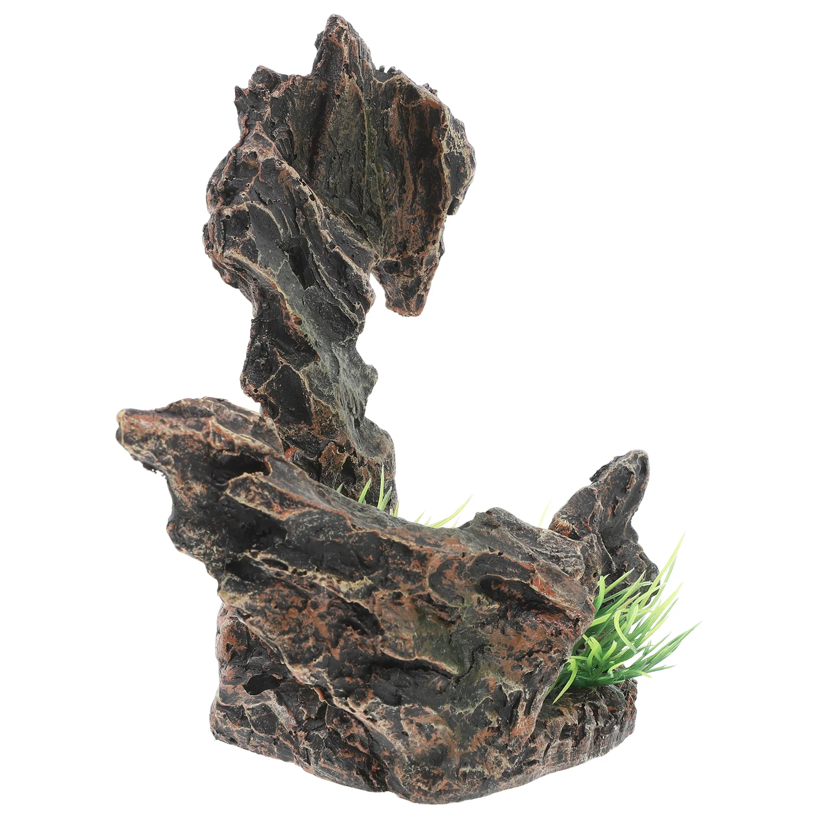 Aquarium Fish Tank Decorations Mountain View Stone Ornament Artificial Rock Cave Fish Hiding Cave For Betta Shrim