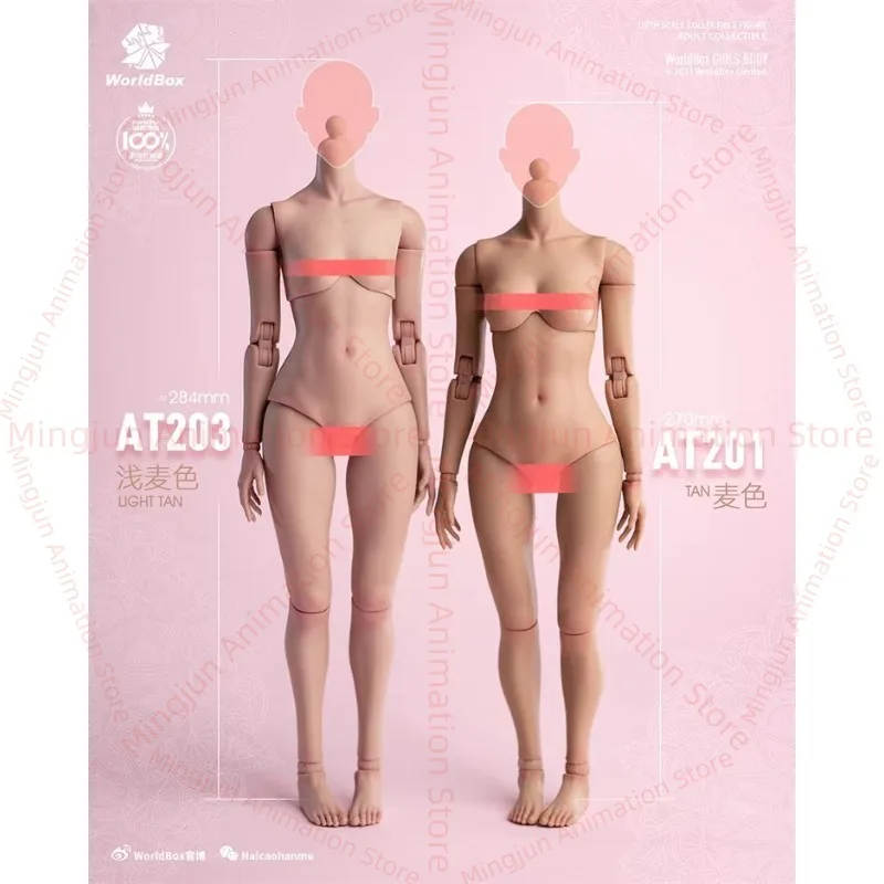 In Stock Worldbox AT203 Durable 1/6 Female Body Model Version Movable Doll Model Toy Gift Collection