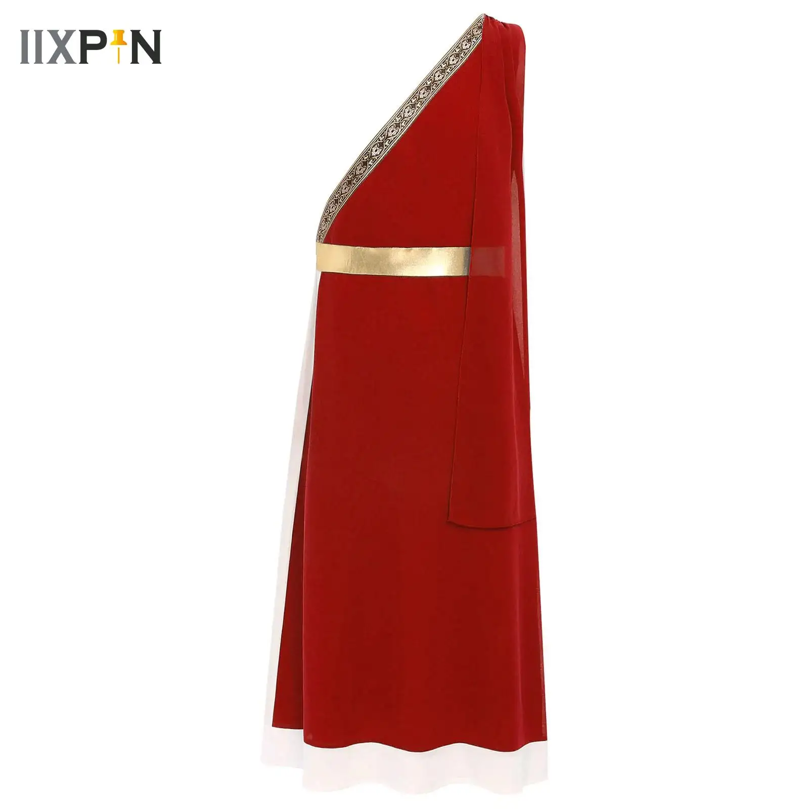 

Mens Greek Roman Toga Tunic Halloween Ancient Greek God Toga Costumes Roman Emperor Caesar Role Play Robe Theme Party Dress Up