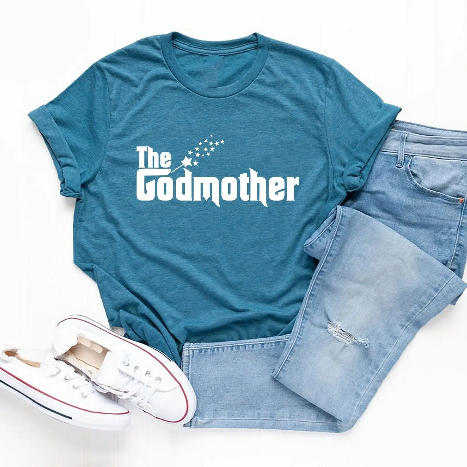 The Godmother T Shirt Mother'S Day Mama Godmama Proposal Baptism Best Cute Mom