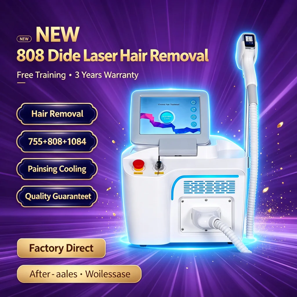 808nm Diode Laser Portable Depilator Machine Painless Underarm Bikini Leg Hair Removal Beauty Equipment