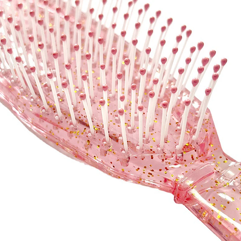 Hair Comb 8-Row Detangling Hair Brush Pink Combs Styling Hairbrush Straight Curly Wet Hair Scalp Massage Brush Women