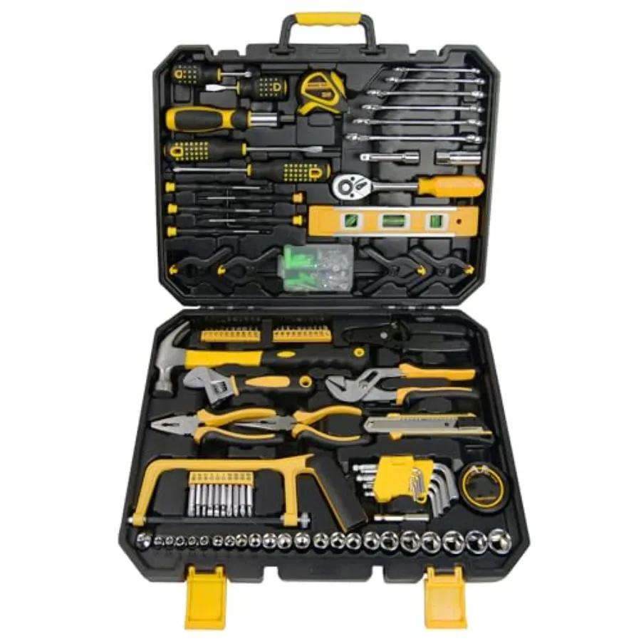 

237-Piece Household and Auto Repair Tool Kit - General Hand Tool Set with Screwdrivers Sockets Wrenches and Plastic S