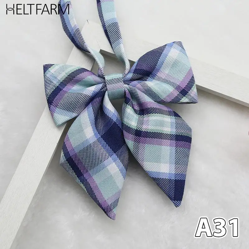 격자 무늬 Bowtie 여성 캐주얼 보우 타이 여성용 유니폼 칼라 Butterf Bowknot 성인 체크 보우 타이 Cravats Girls Bowties