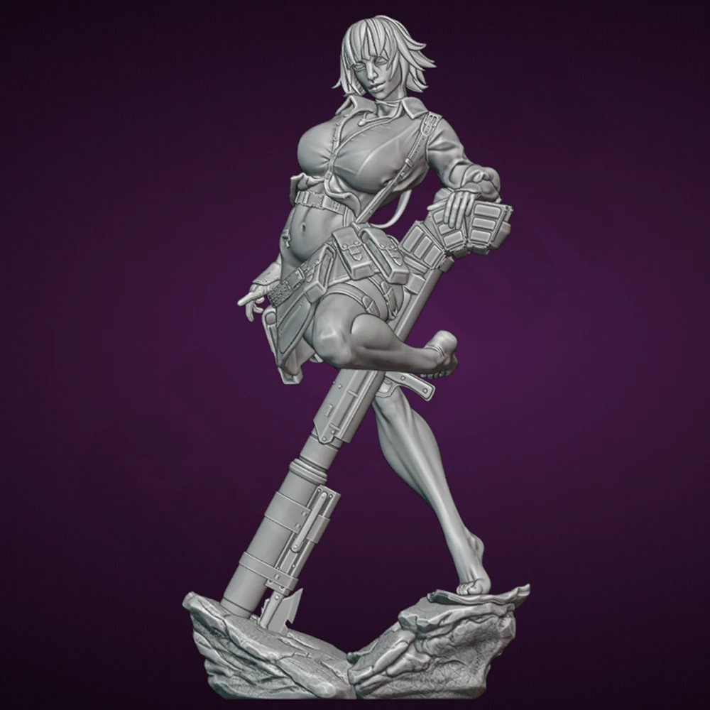 Kit de modèle d'impression 3d, dame diable, fille Sexy, figurine en résine, bricolage, Statue de réduction Miniature, Kit non peint, jouets, 1/24