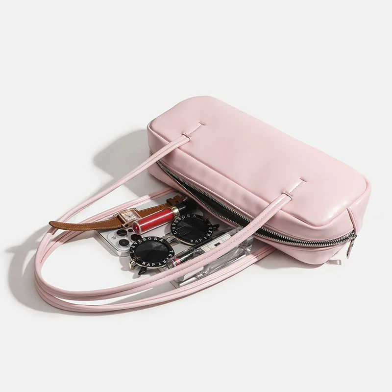 حقائب كتف عصرية ذات سعة كبيرة مقصورة داخلية ناعمة 2025 حقائب عالية الجودة للنساء حقائب يد نسائية بسحاب من البولي يوريثان #6