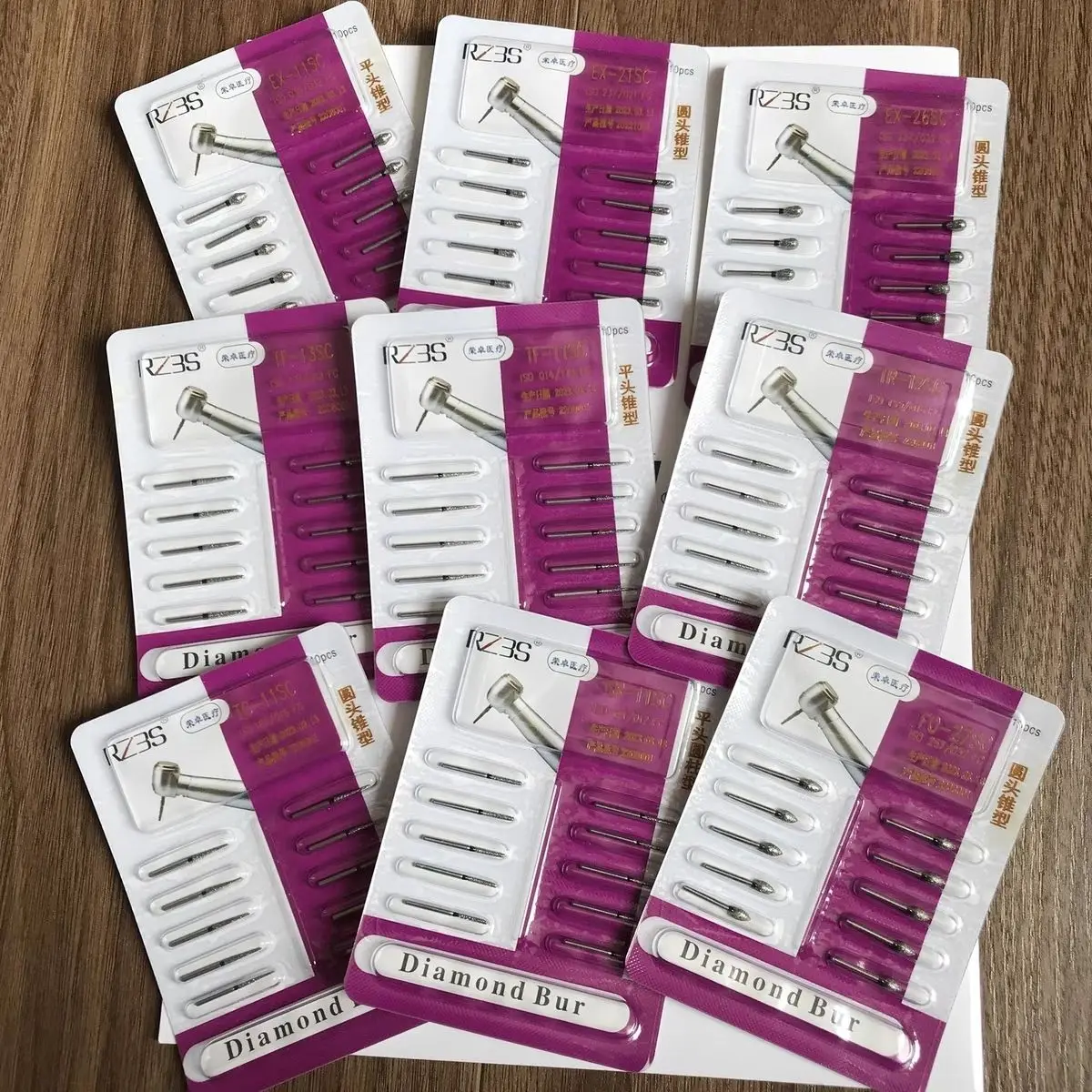 Dental Tool EX Series Hulu Skewer Stick Cone Shaped High-speed Diamond Sand Lathe Needle Preparation Occlusal Surface EX-21EF