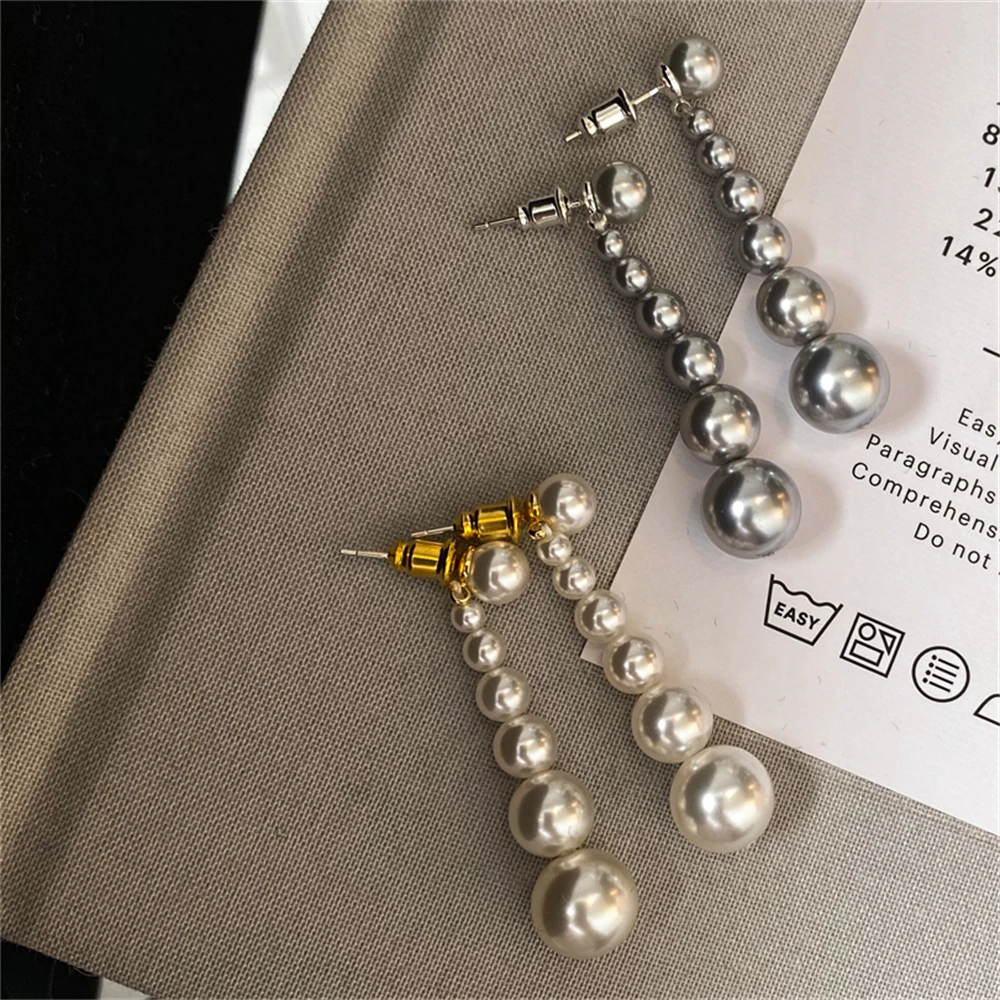 

Gradual change pearl premium niche light luxury design earrings