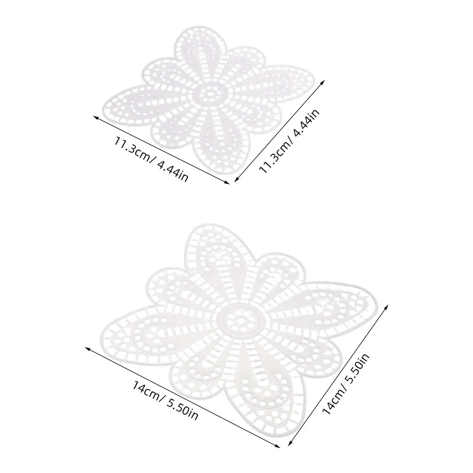 16Pcs Creative Plastic Mesh Canvas Sheets Petal Shape for Handbag Making Embroidery Mesh Plastic Sheets Waterproof Lightweight