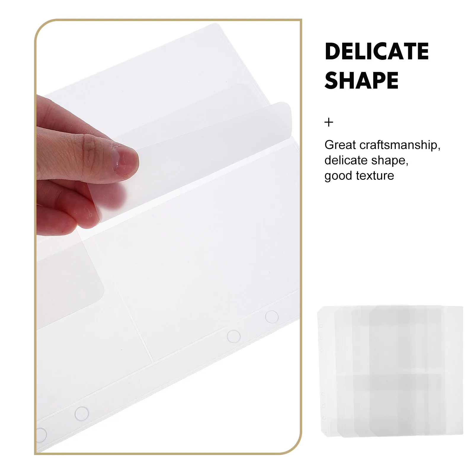 24pcs Loose Leaf Pockets A6 Size Waterproof Insert Pouch Clear Zipper Document Filing Bags For Receipts Name Cards Cash Budget