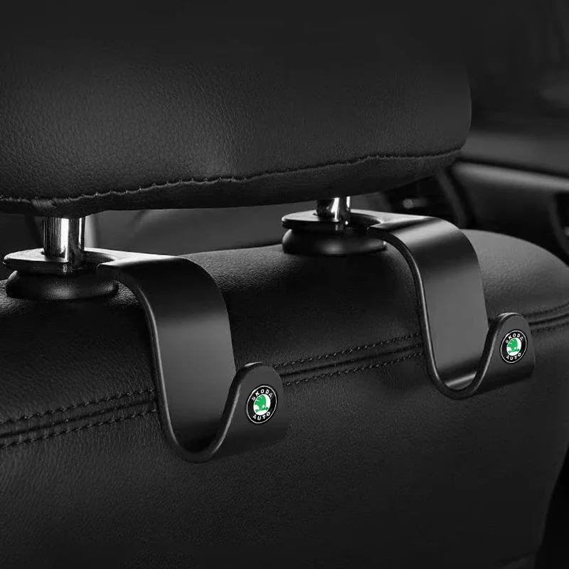 Car Seat Headrest Hook Seat Organizer Hanger Auto Accessories For Skoda Octavia Rapid Kodiaq Karoq Superb Fabia Kamiq VisionS