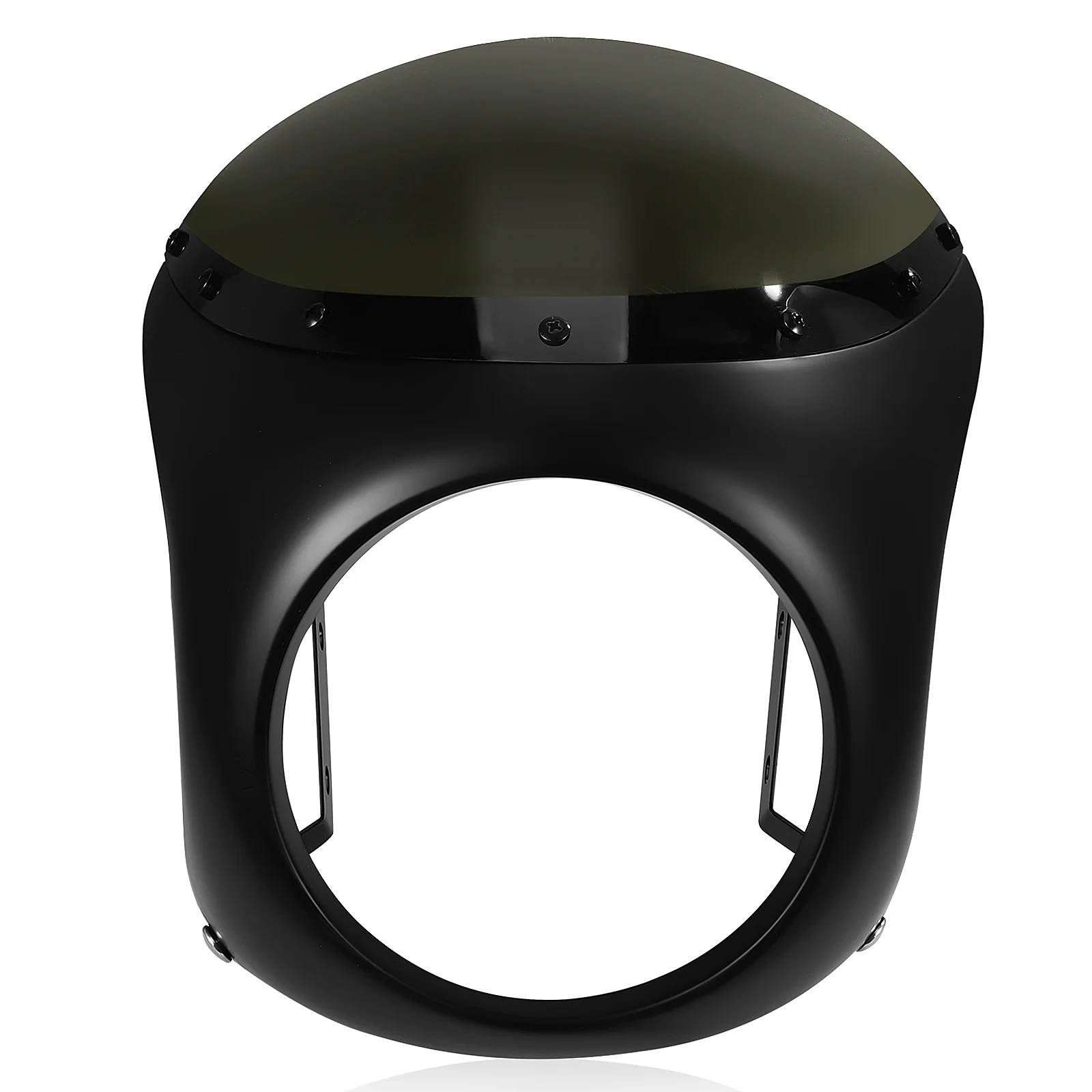 

1pc Motorcycle Windshield 7 Inch Universal Headlamp Fairing Deflector Durable Abs Protection Stylish Design For Bike