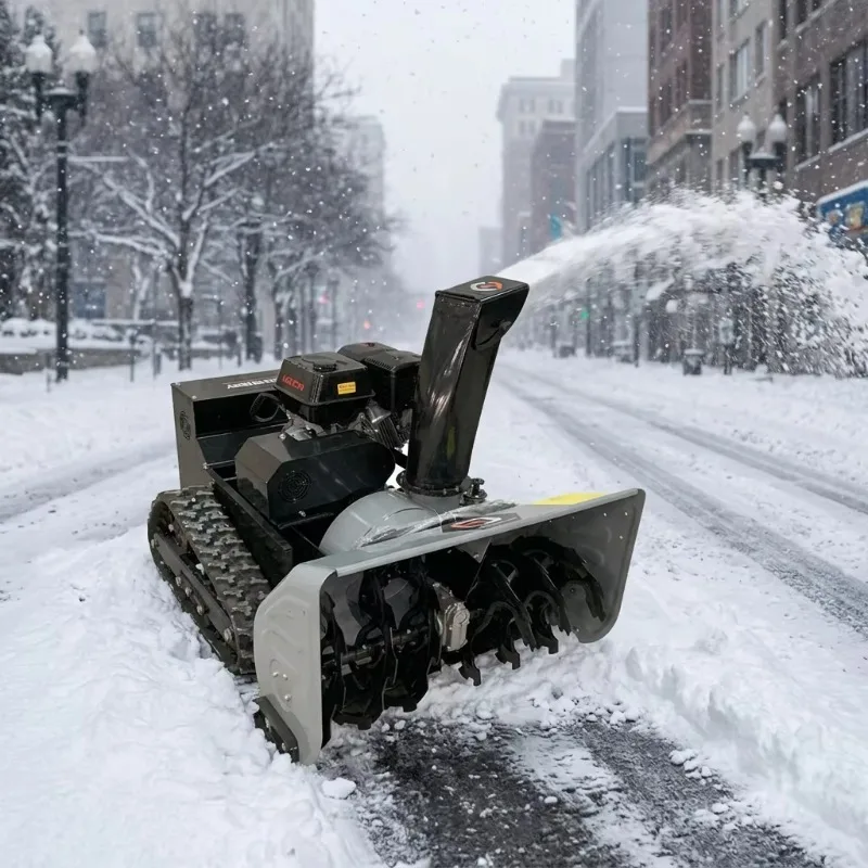 Remote Control Crawler Snow Blower Engine Snowplow-All-Terrain Automatic Snow Removal Robot 360kg Gear Snow Sweeper