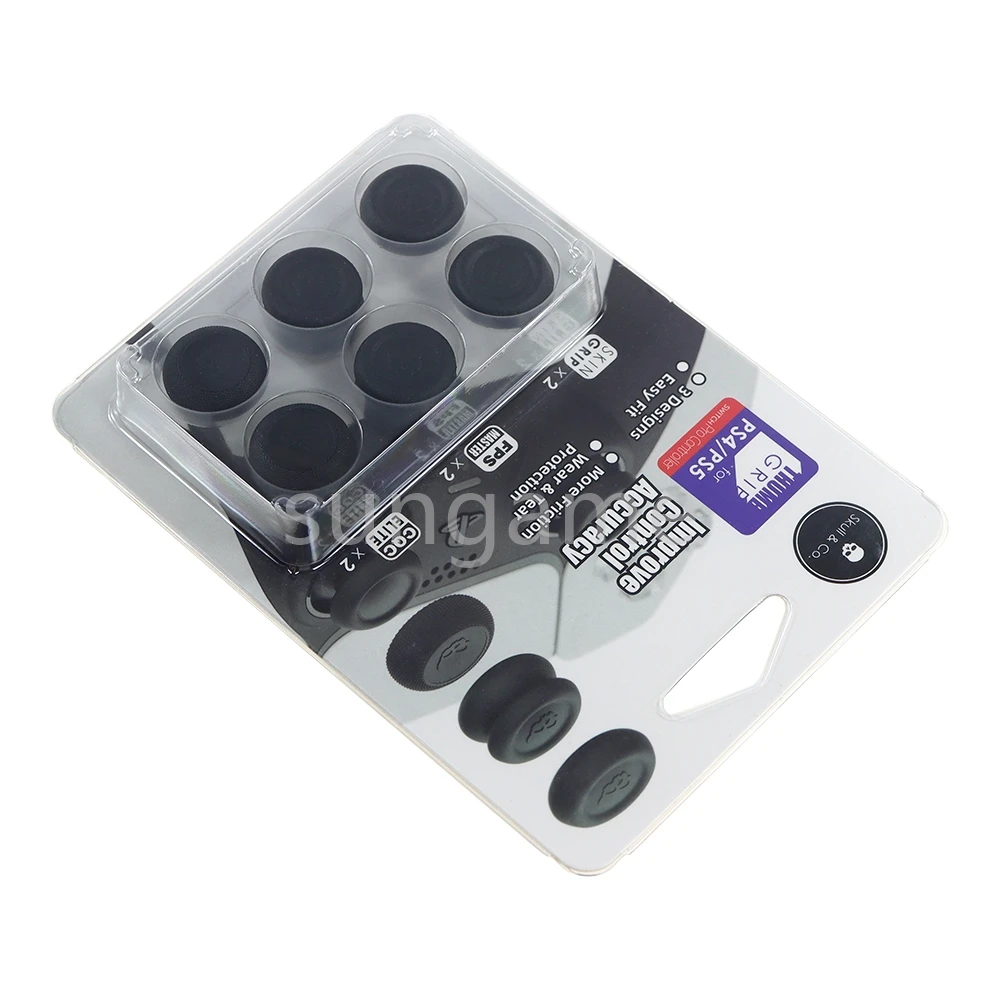 1 مجموعة ل PS5 PS4 XBOX سلسلة PS3 التبديل برو XBOXONE تحكم 6 في 1 قبضة الجمجمة الإبهام قبضة مجموعة عصا التحكم غطاء Thumbstick غطاء #3