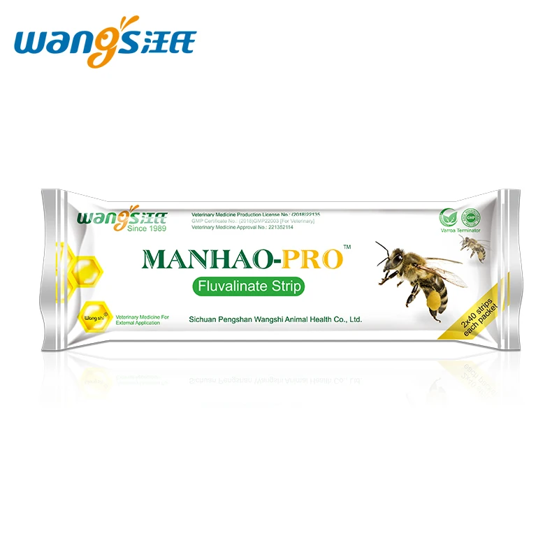 Wangshi Manhao-pro Small 80Strips Fluvalinate Strip Beekeeping Varroa Mite Killer Apiculture Beekeeping tools