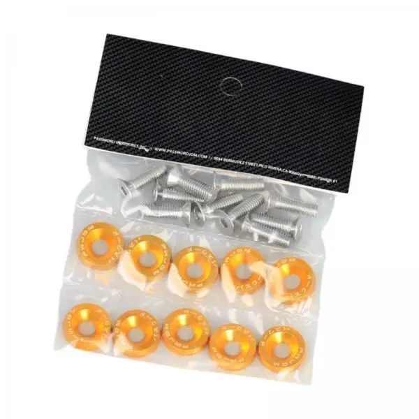 Premium M6 Fender Washer Engine Bay Dress Up Bolt Fasteners Hardware Kit Metal Screws for Car Modified Parts Decoration