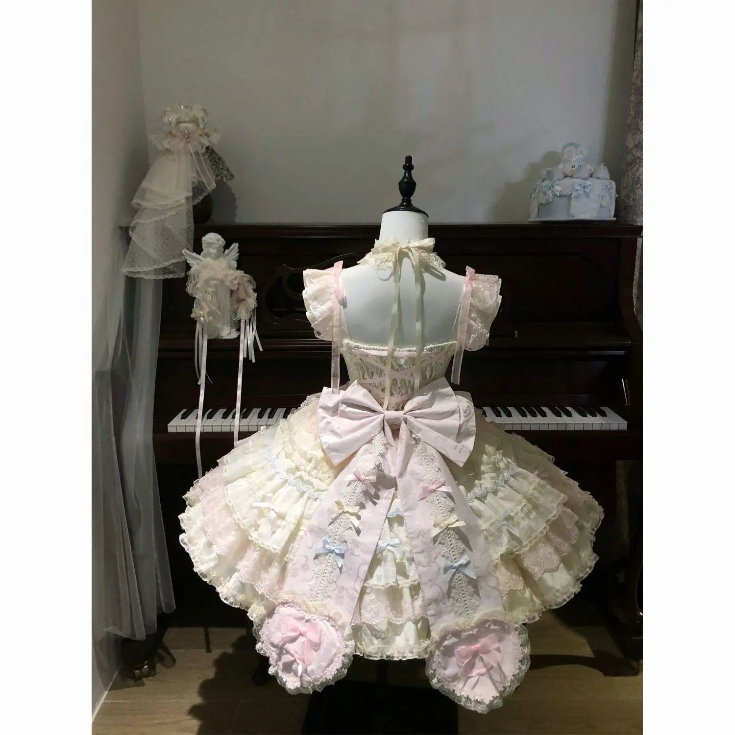 MAGOGO Original Design Japanese Lolita Ballet Style Jsk Suspender Princess Dress Women Sweet Lace Bow Slim Party Fairy Dresses