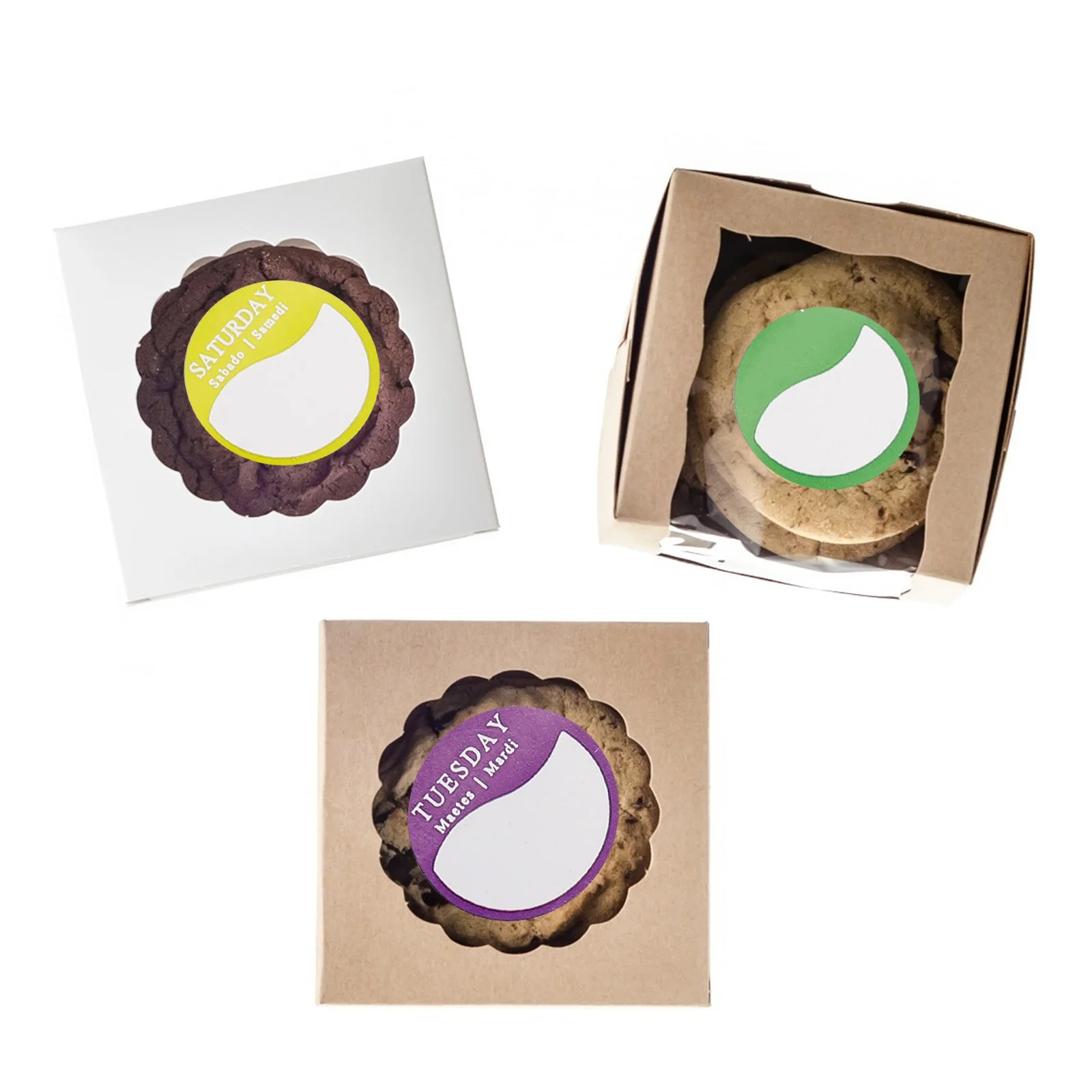 

7 Rolls Week Label Sticker Stickers Bags Removable Day Peel Tab Food Labels for Restaurant Meal Prep of Inventory