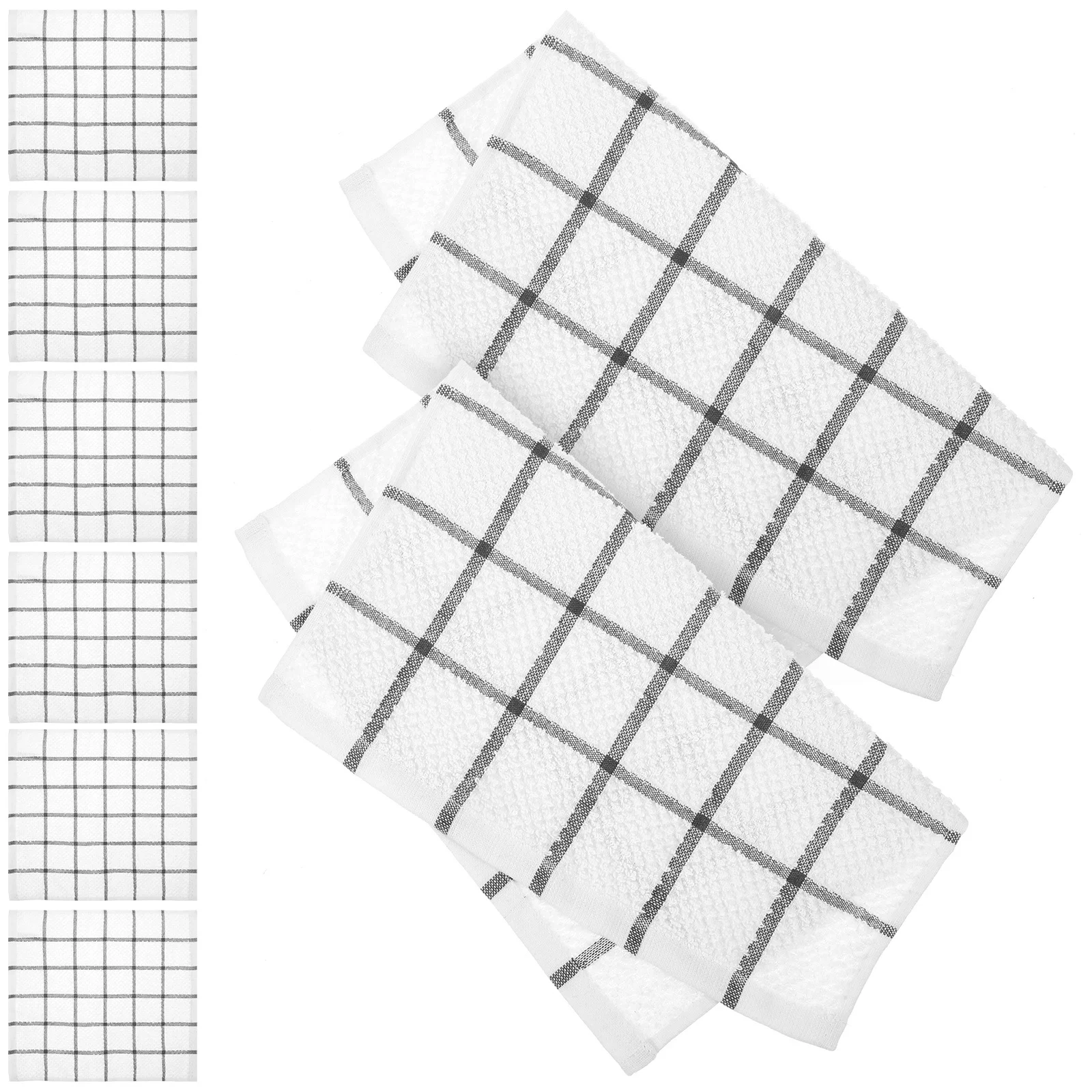 

8Pcs Dish Cloths Cotton Yarn Kitchen Towels for Washing Dishes and Countertops Reusable Cleaning Wiping Towels