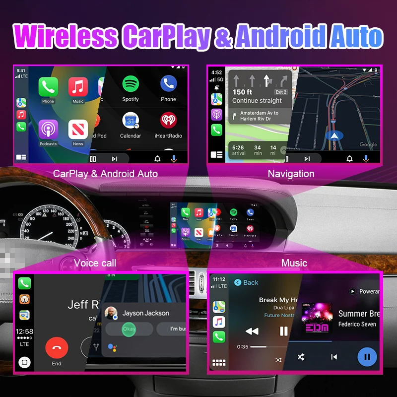 Wireless CarPlay for Mercedes Benz S-Class / CL W221 2006-2012 ,with Android Auto Mirror Link AirPlay Car Play Functions