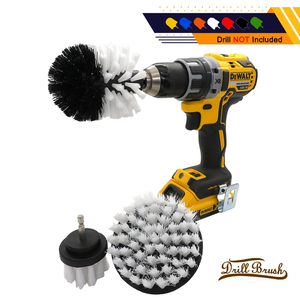 1 PCS Drill Electric Brush Kit Plastic Round Cleaning Brush For Carpet Glass Car Tires Nylon Brushes Power Scrubber Drill